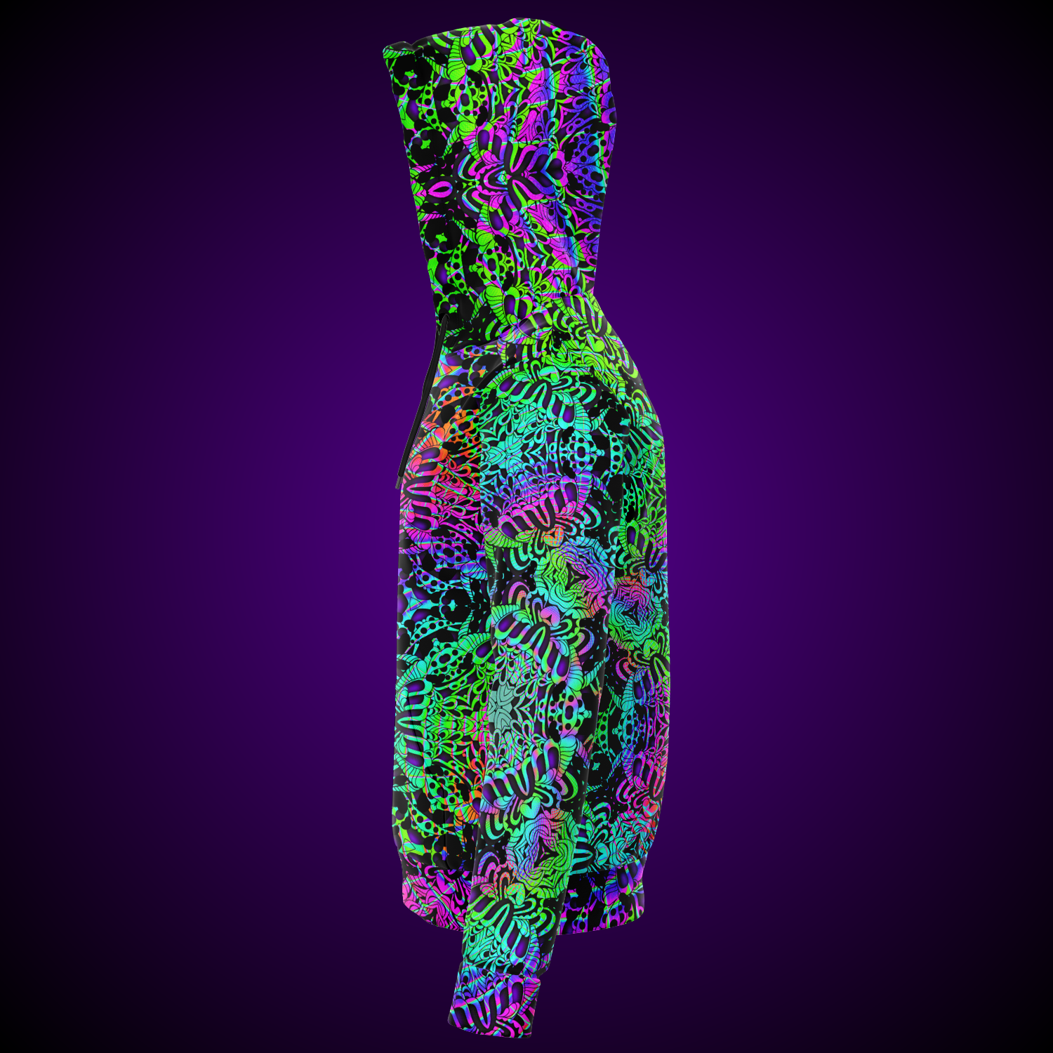 Psilocyber BTV - Zip-Up Fashion Hoodie