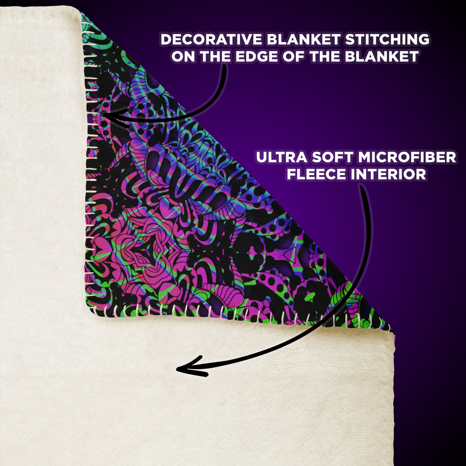 Psilocyber BTV - Microfleece Blanket